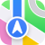 Colorful map interface with location pin marker for dental navigation.