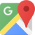 Google Maps logo icon with colorful pin marker on white background